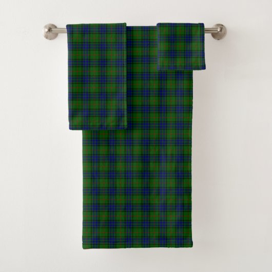 Lauder Tartan Blau kariert Badhandtuch Set (Insitu)