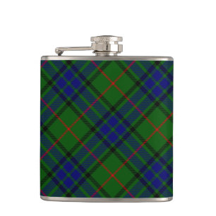 Lauder Tartan Blau kariert Flachmann