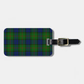 Lauder Tartan Blau kariert Gepäckanhänger (Vorderseite horizontal)
