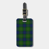 Lauder Tartan Blau kariert Gepäckanhänger (Vorderseite vertikal)