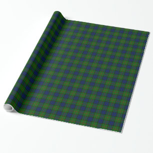 Lauder Tartan Blau kariert Geschenkpapier