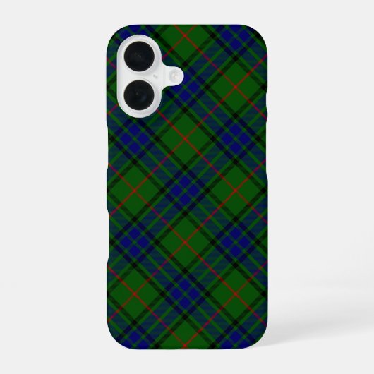 Lauder Tartan Blau kariert iPhone 16 Hülle (Rückseite)