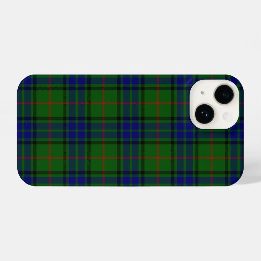 Lauder Tartan Blau kariert iPhone Hülle (Rückseite (Horizontal))
