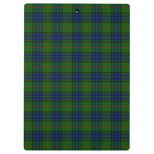 Lauder Tartan Blau kariert Klemmbrett (Rückseite)