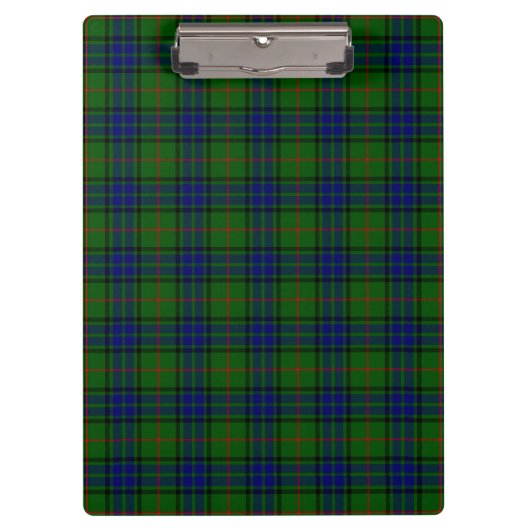Lauder Tartan Blau kariert Klemmbrett (Vorderseite)
