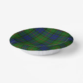 Lauder Tartan Blau kariert Pappteller (Gewinkelt)