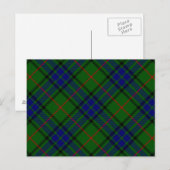 Lauder Tartan Blau kariert Postkarte (Vorne/Hinten)