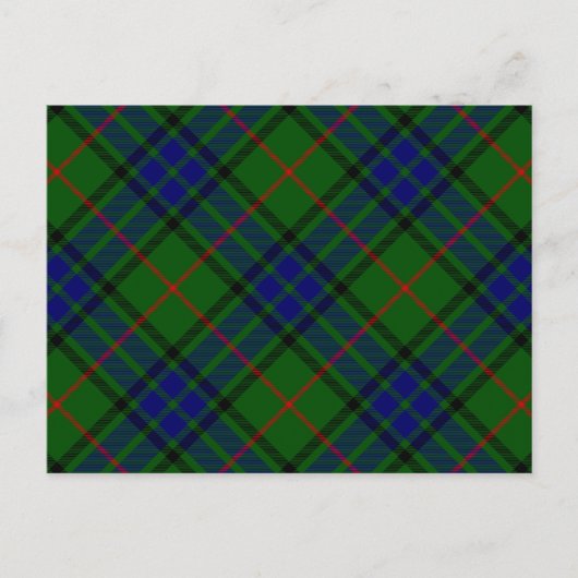 Lauder Tartan Blau kariert Postkarte (Vorderseite)