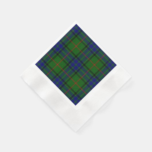 Lauder Tartan Blau kariert Serviette (Ecke)