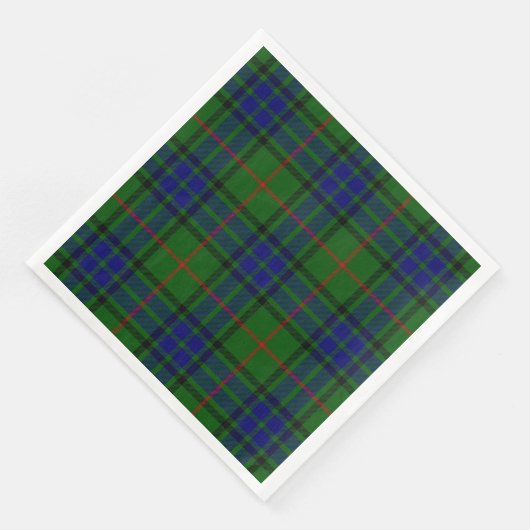 Lauder Tartan Blau kariert Serviette (Ecke)
