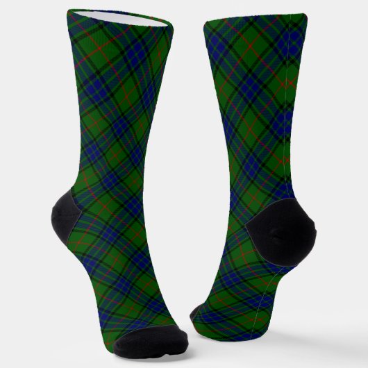 Lauder Tartan Blau kariert Socken (Gewinkelt)