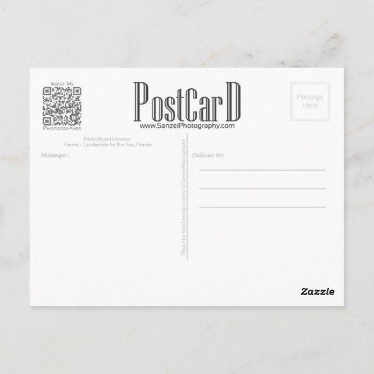 Lauderdale am Meer, Florida - Fervid Postkarte (Rückseite)