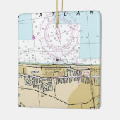 Lauderdale by Sea Nautical Chart Keramikornament (Links)