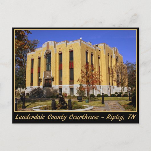 Lauderdale Landkreis Courthouse - Ripley, TN Postkarte (Vorderseite)