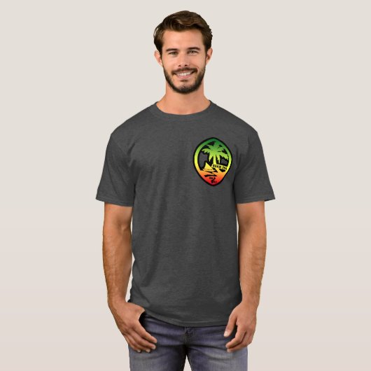 LAUF671 GUAM beunruhigtes Reggae-Siegel T-Shirt (Vorne ganz)