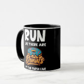 Lauf, als gäbe es Donuts am Finish Marathon Tasse (Vorderseite Links)