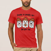 "Lauf auf Kürbisgewürz und reine Angst" Halloween T-Shirt (Vorderseite)