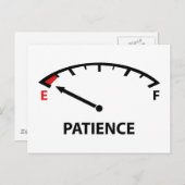 Lauf auf leer : Geduld Postkarte (Vorne/Hinten)