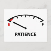 Lauf auf leer : Geduld Postkarte (Vorderseite)