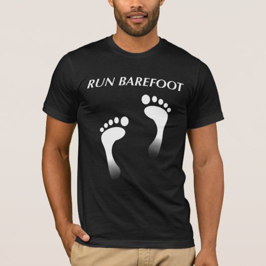 Lauf barfuß T-Shirt (Vorderseite)