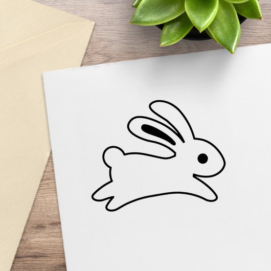 Lauf der sonnigen Kaninchenfarbe Me Gummistempel