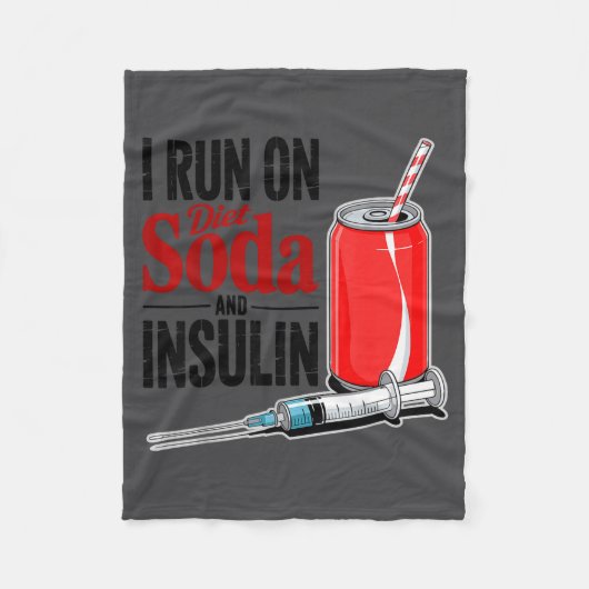 Lauf-Diät-Limonade Insulin-Diabetes-Überlebender-D Fleecedecke (Vorderseite)