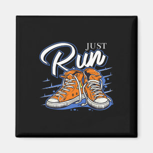 Lauf einfach Lauf Runner Biathlon Joggen Triathlon Magnet