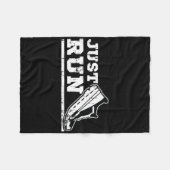 Lauf einfach Motivierend Grafik für Läufer und Ath Fleecedecke (Vorderseite (Horizontal))