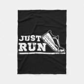 Lauf einfach Motivierend Grafik für Läufer und Ath Fleecedecke (Vorderseite)