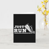 Lauf einfach Motivierend Grafik für Läufer und Ath Karte (Gelbe Blume)