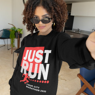 Lauf einfach Red Marathon Runner Race Women's Dark Sweatshirt