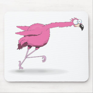 Lauf entlang Flamingo Mousepad