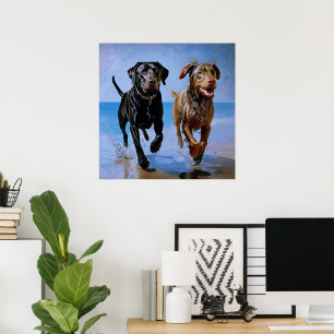 "Lauf frei, lauf zusammen" Strand Best Buddies Poster