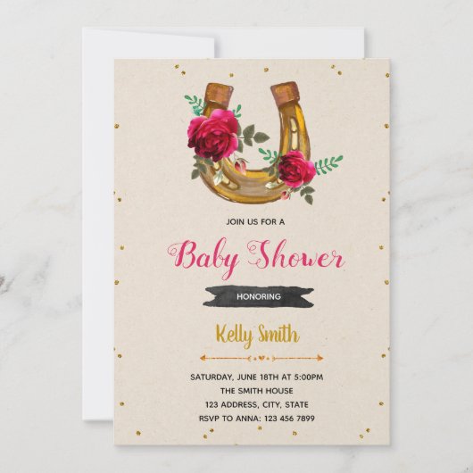 Lauf für die Party Einladung der Rose (Vorderseite)