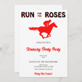 Lauf für die Rose Kentucky Derby Einladung (Vorne/Hinten)