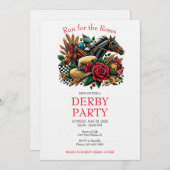Lauf für Rose Race Horse Derby Party Einladung (Vorne/Hinten)