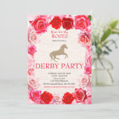 Lauf für Rose Race Horse Derby Party Einladung (Stehend Vorderseite)