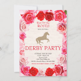 Lauf für Rose Race Horse Derby Party Einladung