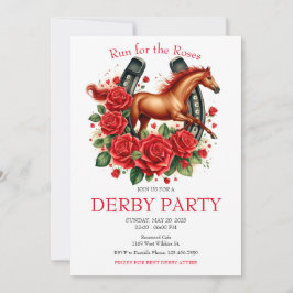 Lauf für Rose Race Horse Derby Party Einladung