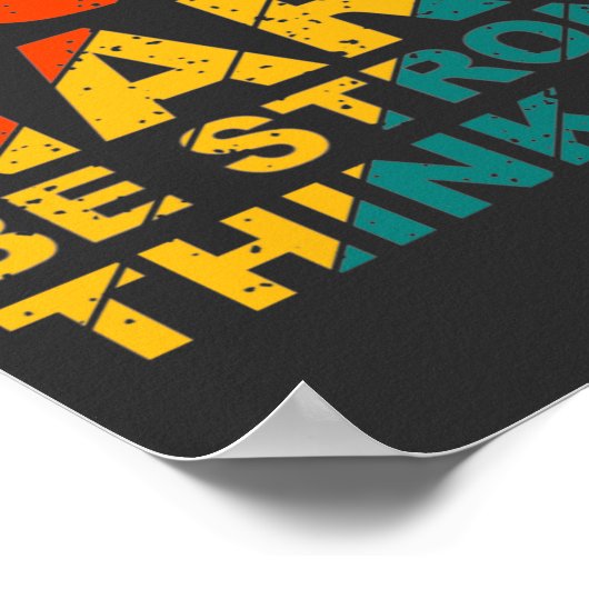 Lauf hart, sei stark, denke groß poster (Ecke)