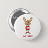 Lauf Hoppy! Kaninchenläufer in Rot Button (Vorne & Hinten)