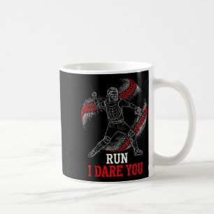 Lauf, ich fordere dich heraus, lustiger Baseball C Kaffeetasse