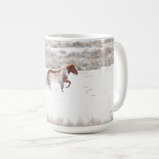 Lauf in der Schneekaffee-Tasse Kaffeetasse (VorderseiteRechts)