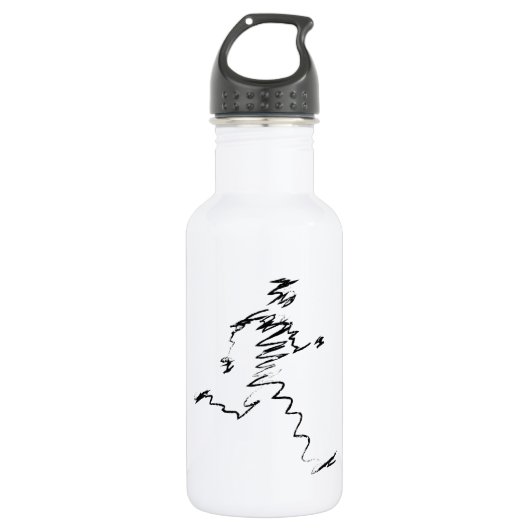 Lauf, Läufer, Triathleten Edelstahlflasche (Vorderseite)