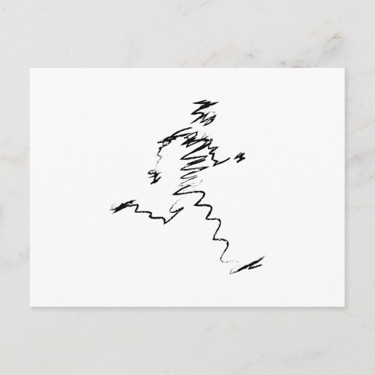 Lauf, Läufer, Triathleten Postkarte (Vorderseite)