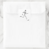 Lauf, Läufer, Triathleten Quadratischer Aufkleber (Tasche)