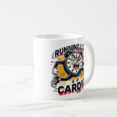 Lauf läuft mein Cardio - Funny Clock Design Kaffeetasse (VorderseiteRechts)