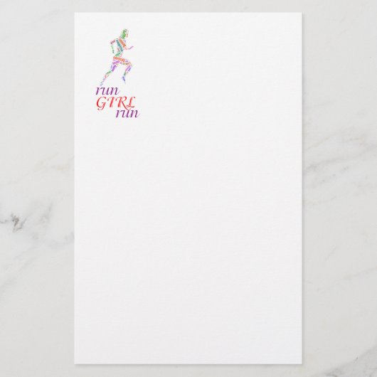 Lauf Mädchen, renne Briefpapier (Vorderseite)