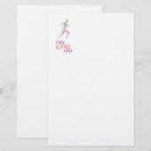 Lauf Mädchen, renne Briefpapier (Vorne/Hinten)