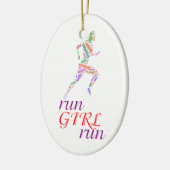 Lauf Mädchen, renne Keramikornament (Links)